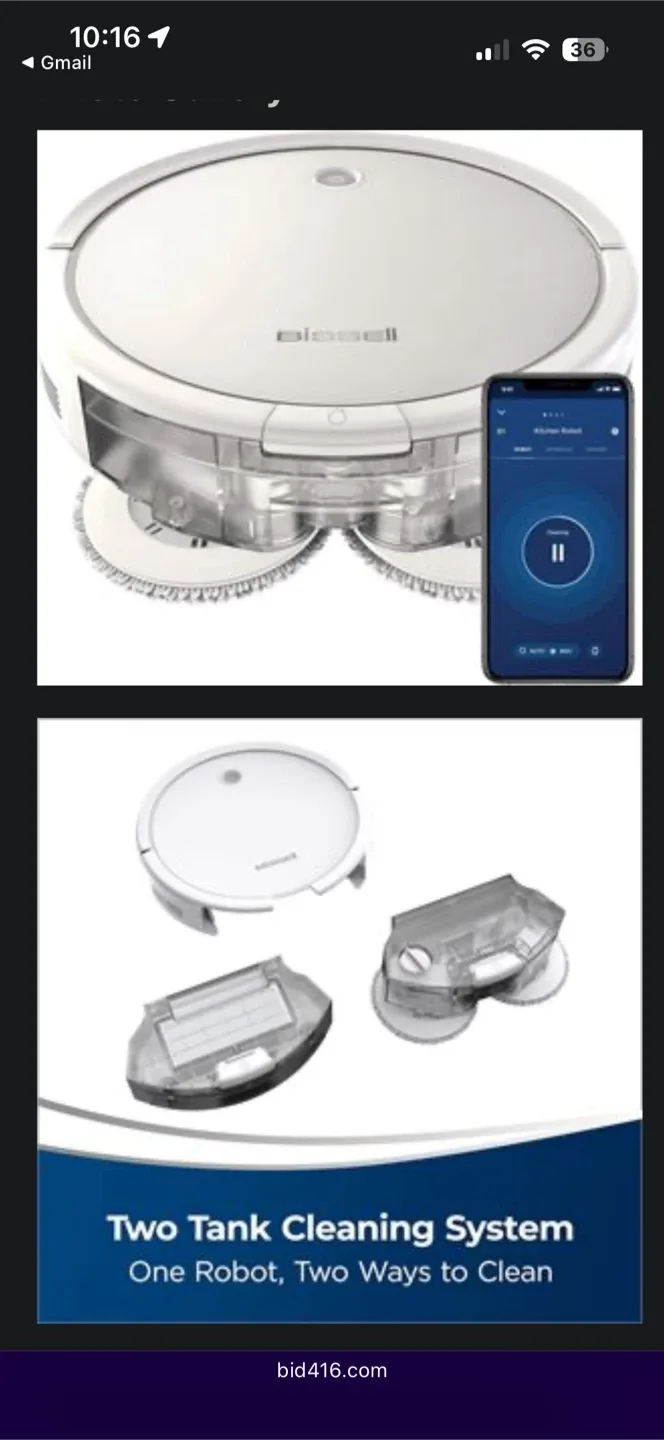 Bissell SpinWave 2859B Robotic Vacuum -  New! image indicator(2)