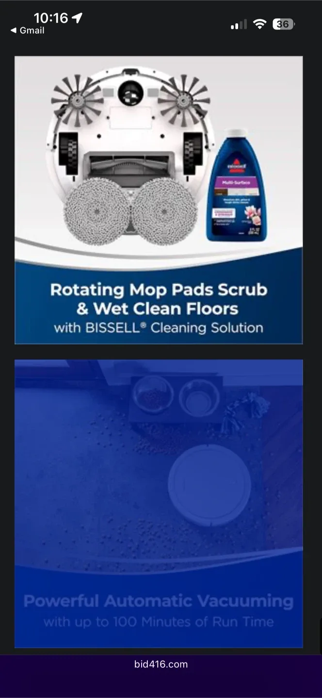 Bissell SpinWave 2859B Robotic Vacuum -  New! image indicator(3)