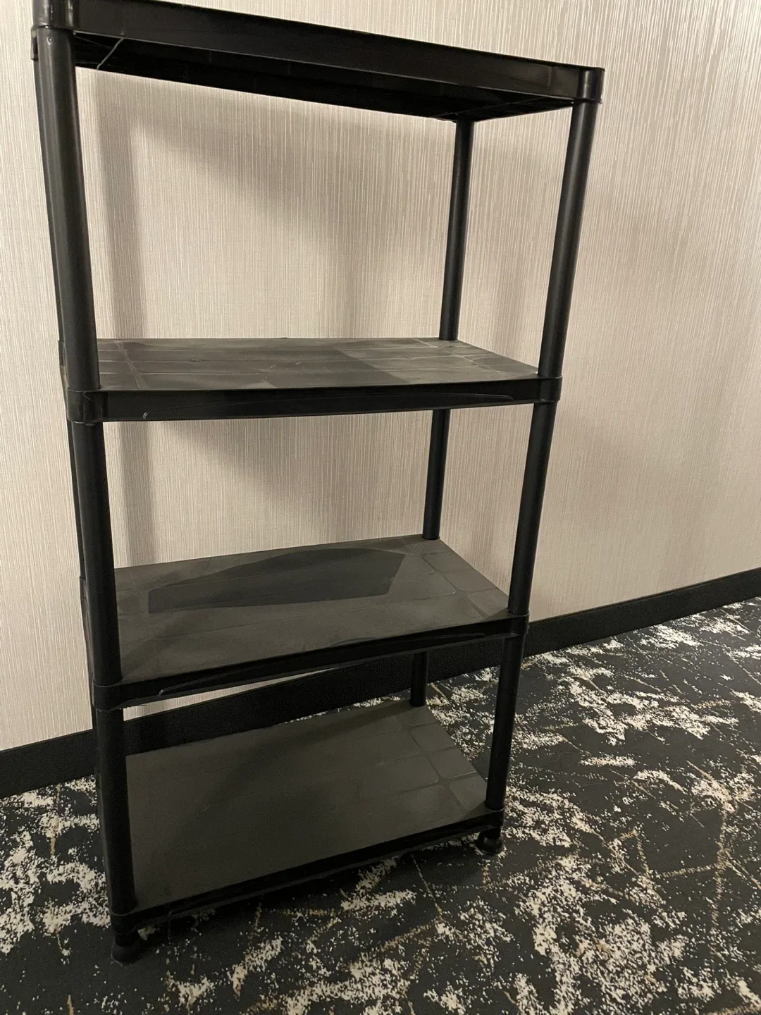 Black Plastic 4-Tier Shelf thumbnail