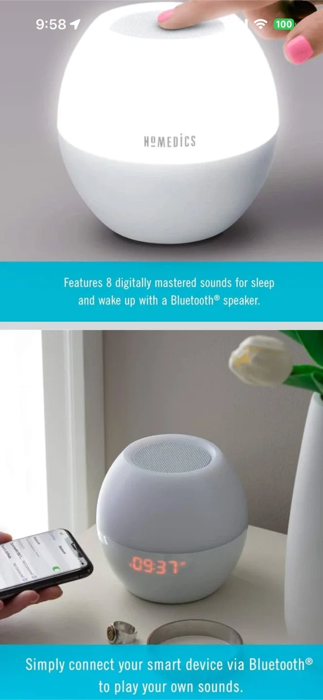 HoMedics SoundSpa Sunrise Sound Machine image indicator(4)