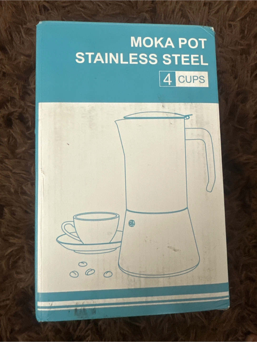 WeDrink Moka Pot - Stainless Steel, 4 Cups
