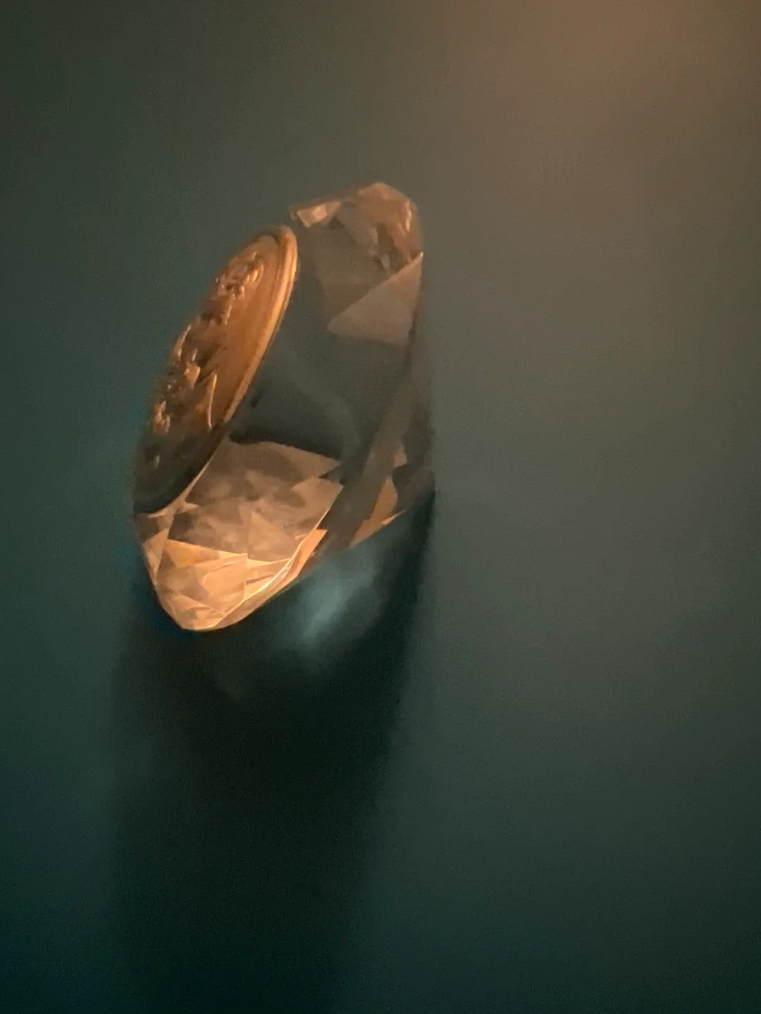 Italian crystal and silver paperweight image indicator(2)