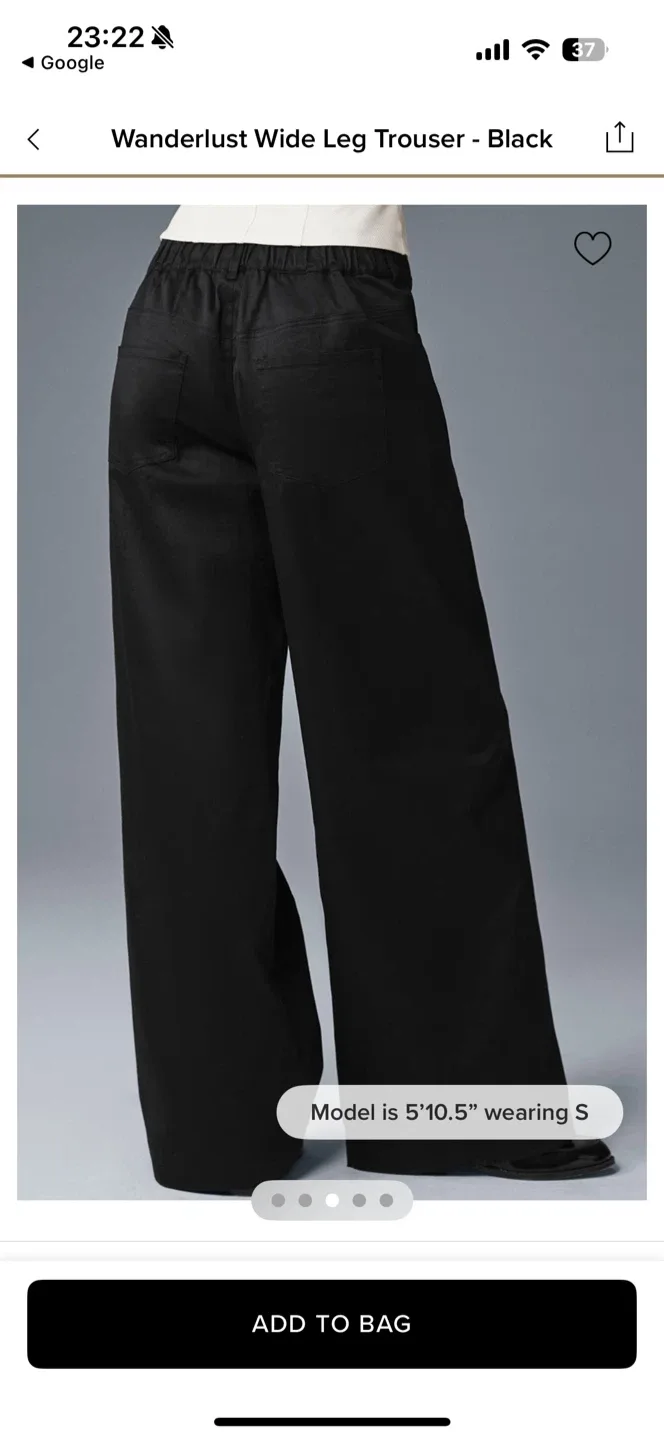 ALO Black Pants wide leg image indicator(3)