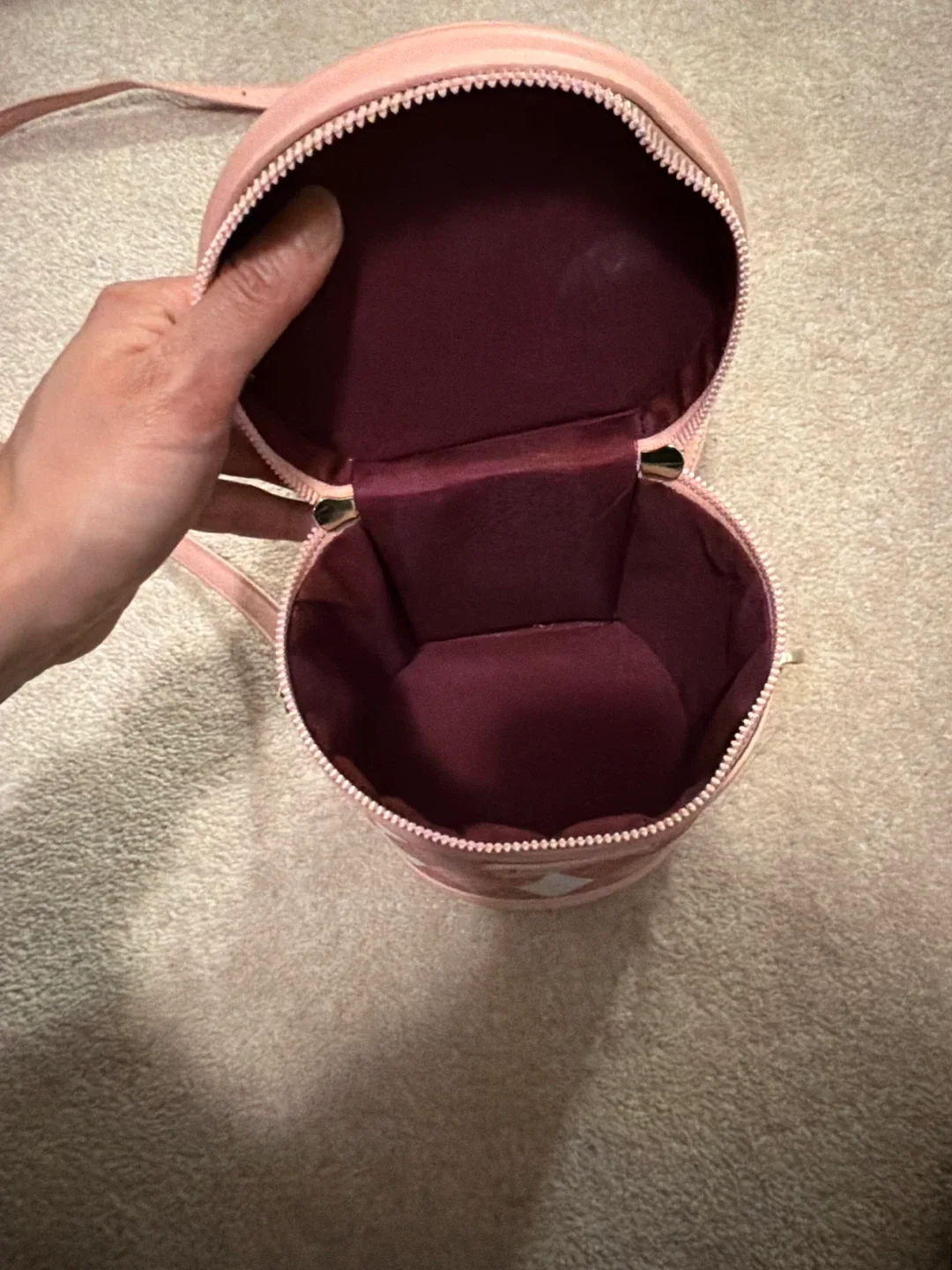 Pink Argyle Cylinder Crossbody Bag image indicator(2)