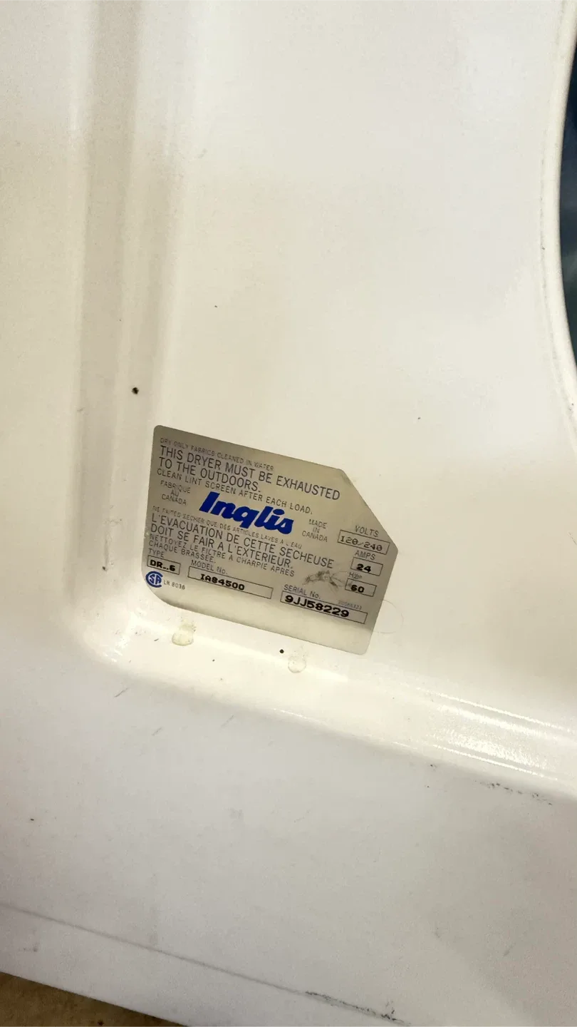 Inglis Dryer - Model IA94500 image indicator(3)