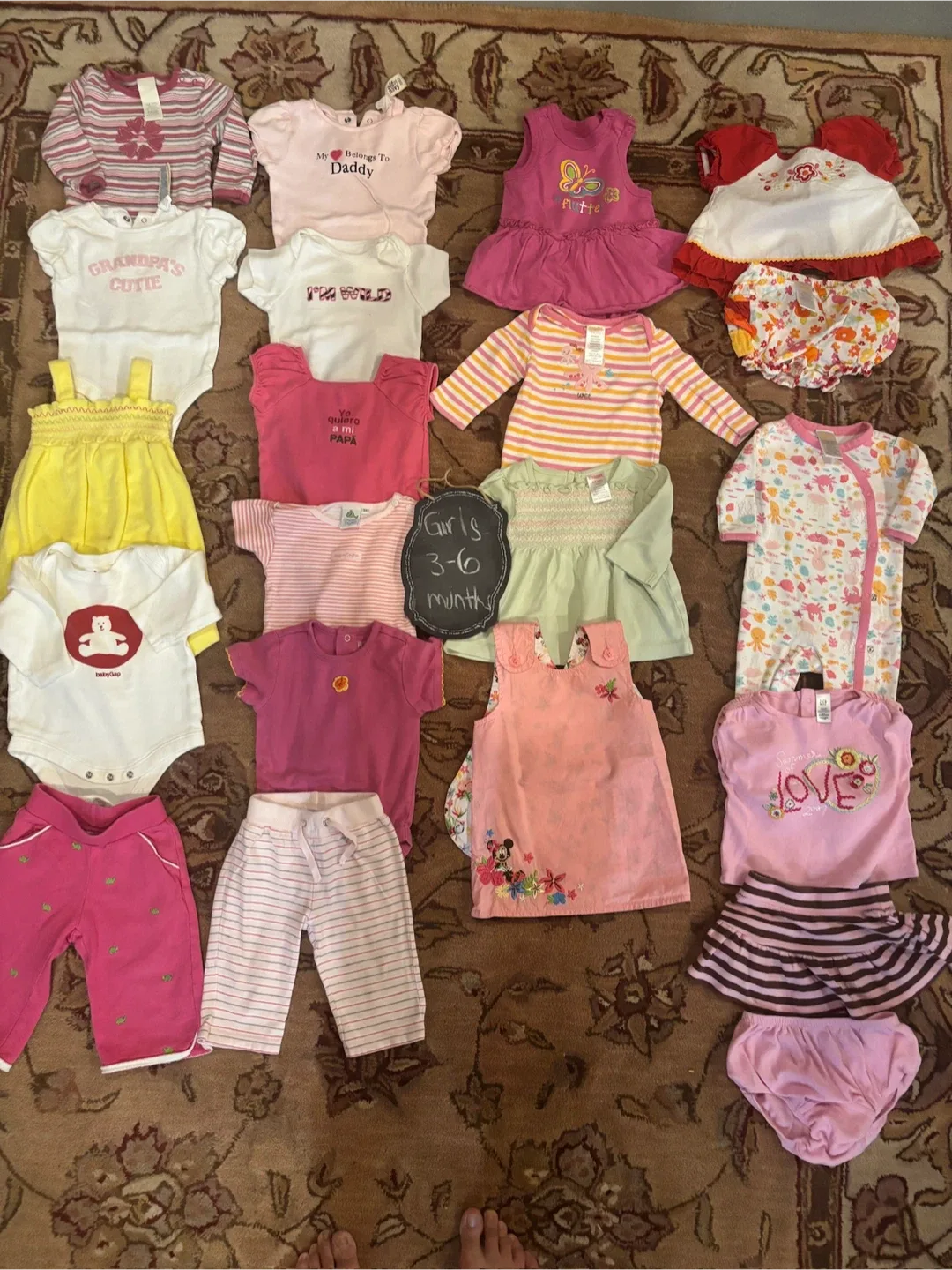 Lot of Baby Girl Clothes 3-6 Months - EUC Spring summer lot image indicator(2)