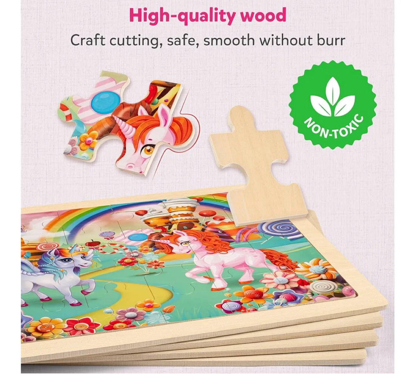 Synarry Unicorn Princess Wooden Puzzles (3-8 Years) image indicator(7)