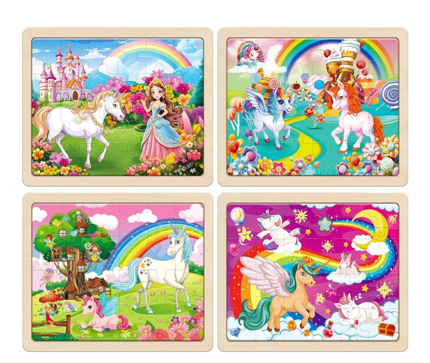 Synarry Unicorn Princess Wooden Puzzles (3-8 Years) image indicator(6)