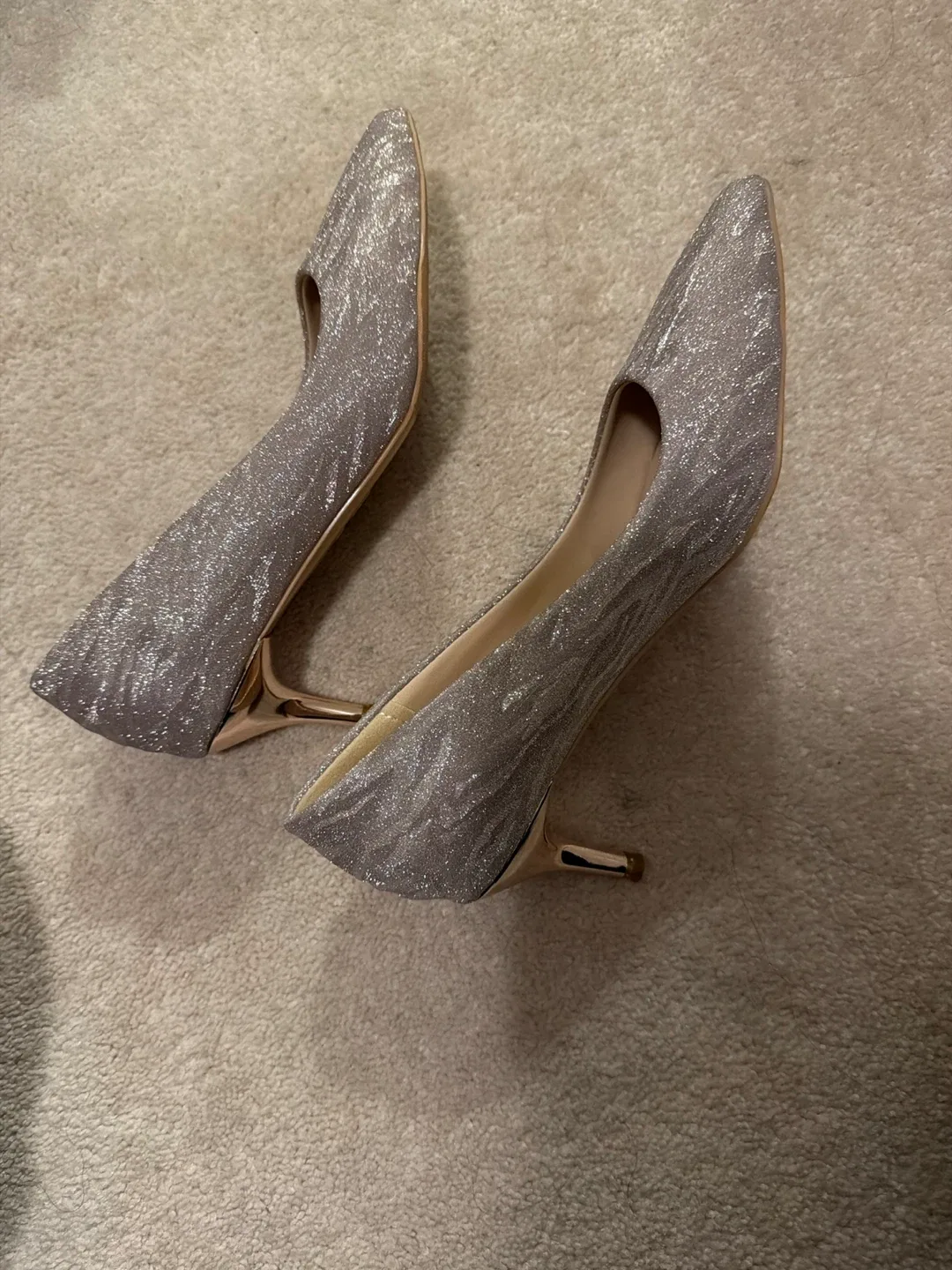 Silver Glitter Heels - Size 6 image indicator(3)