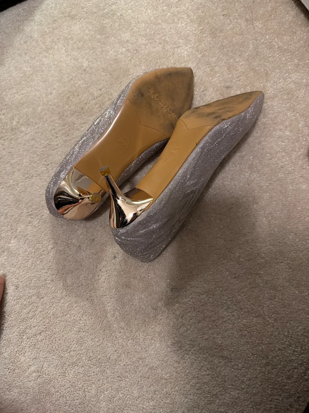 Silver Glitter Heels - Size 6 image indicator(2)