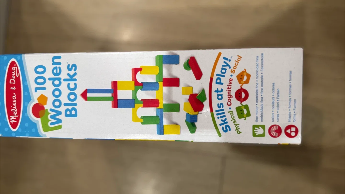 Melissa & Doug 100 Wooden Blocks Set - ! image indicator(3)