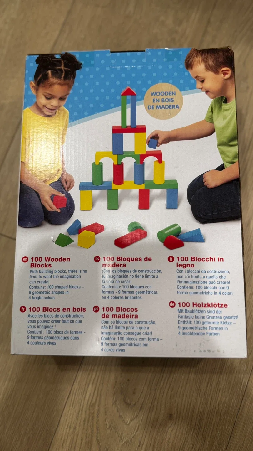 Melissa & Doug 100 Wooden Blocks Set - ! image indicator(4)