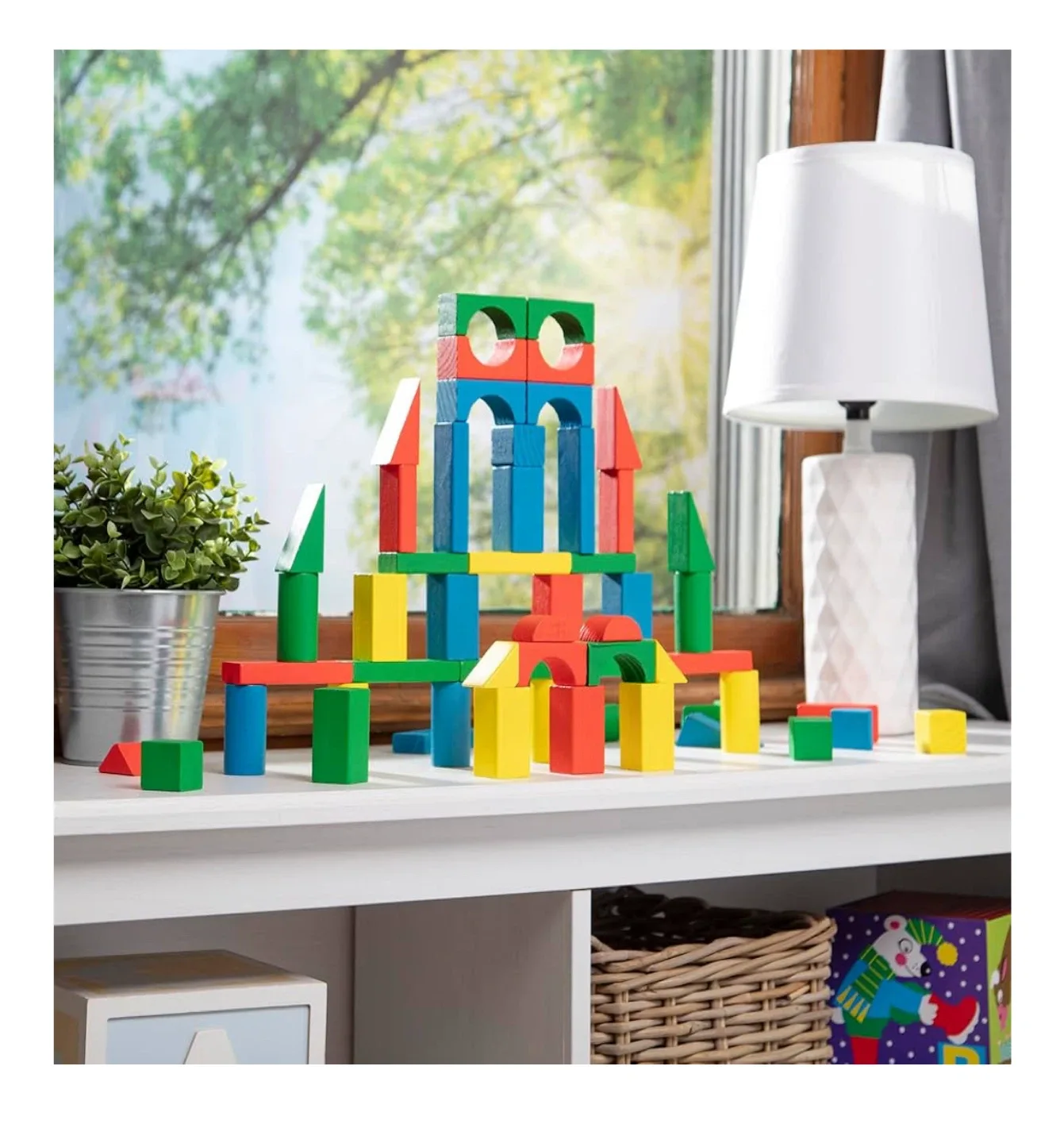 Melissa & Doug 100 Wooden Blocks Set - ! image indicator(5)