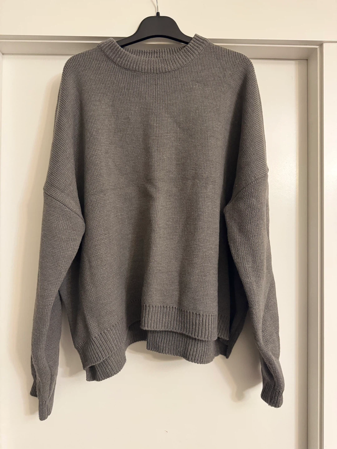 Unisex Grey Over-sized Knit Sweater