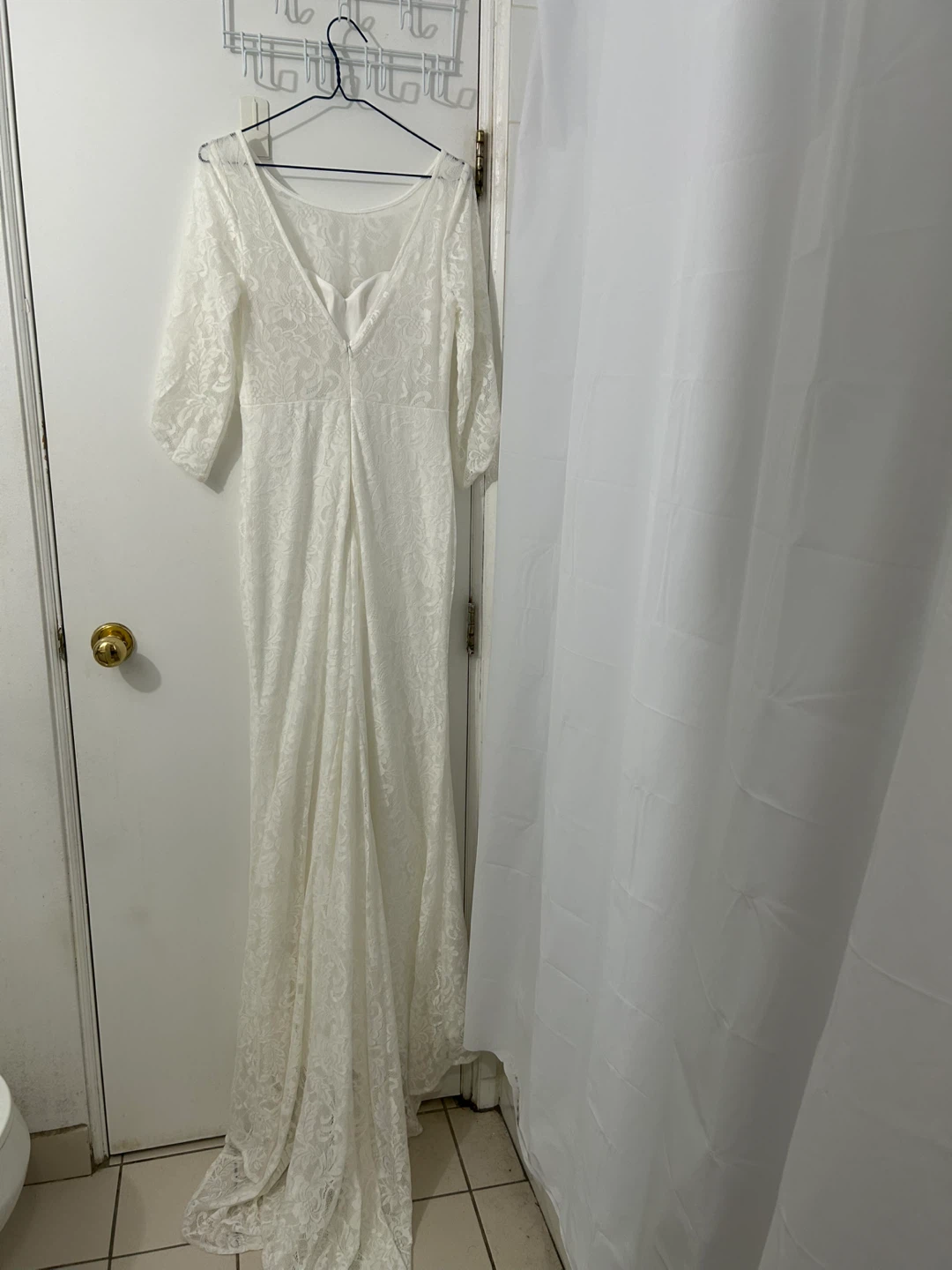 Wedding White Lace Maxi Dress