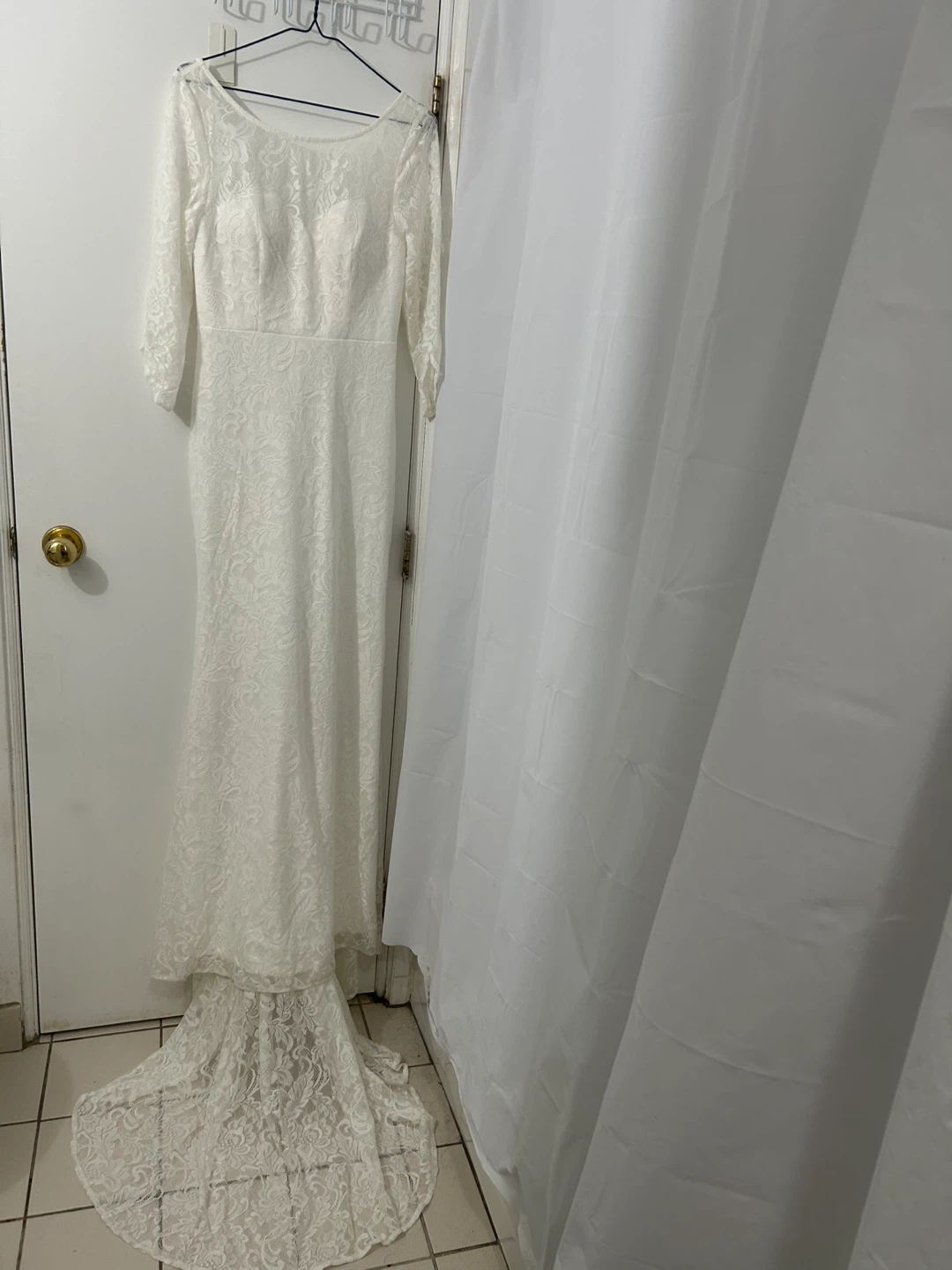 Wedding White Lace Maxi Dress - photo 2