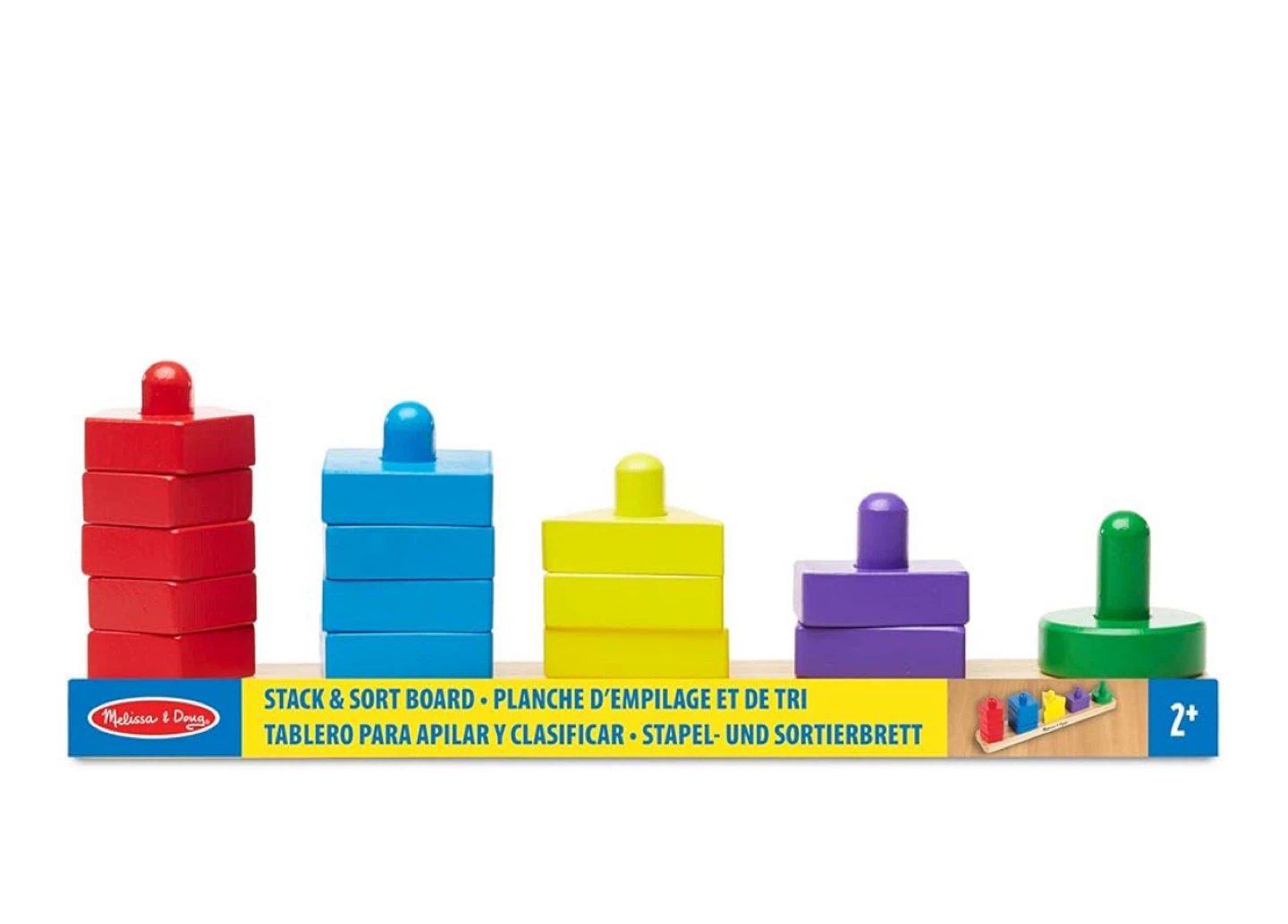 Melissa & Doug Stack & Sort Board - Classic Toy