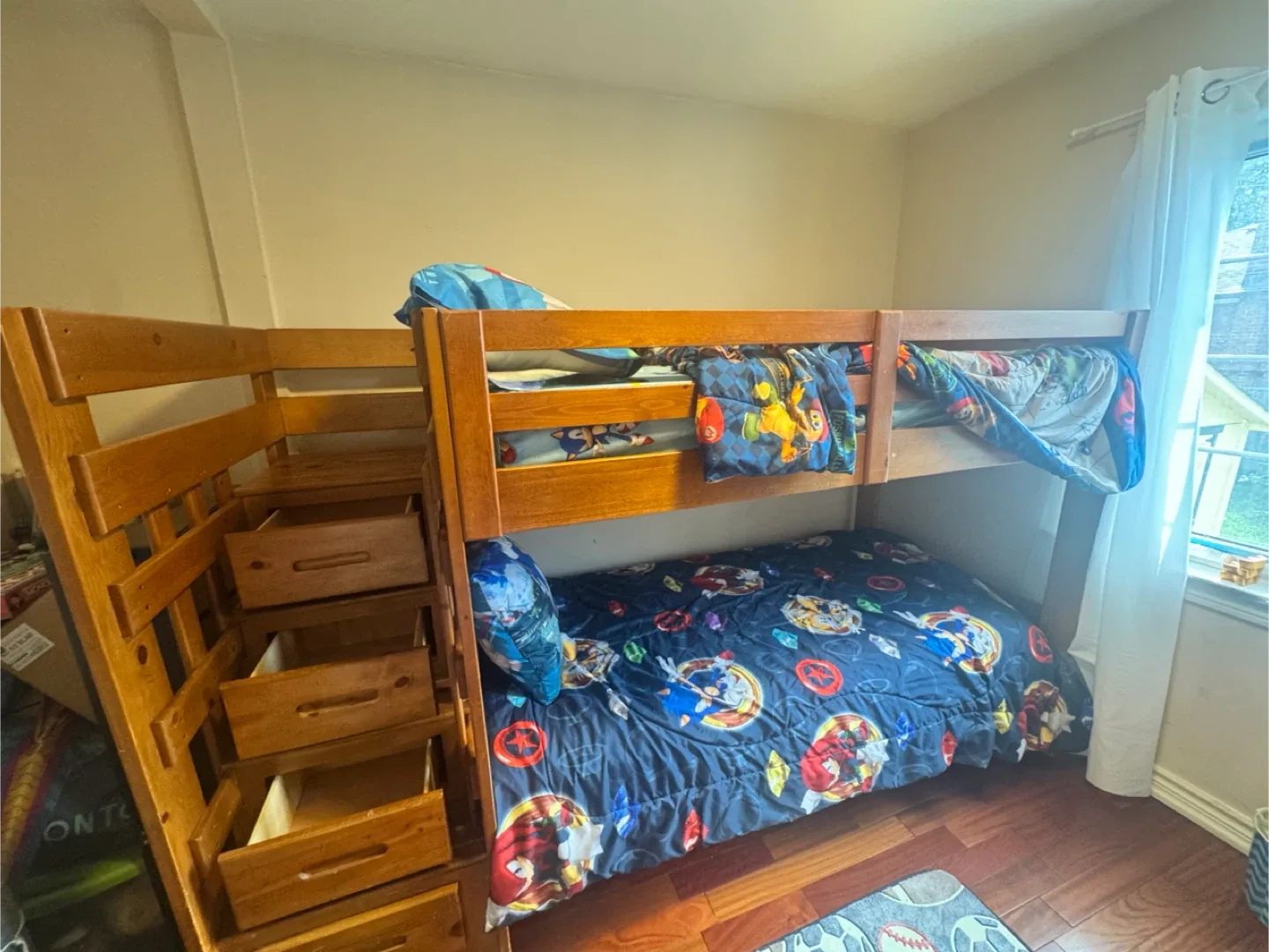 Wooden Bunk Bed with Stairs & Storage image indicator(3)
