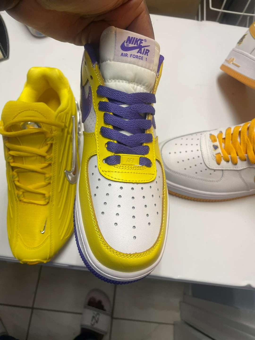 Nike Air Force 1 Kobe Lakers Shoes - photo 2