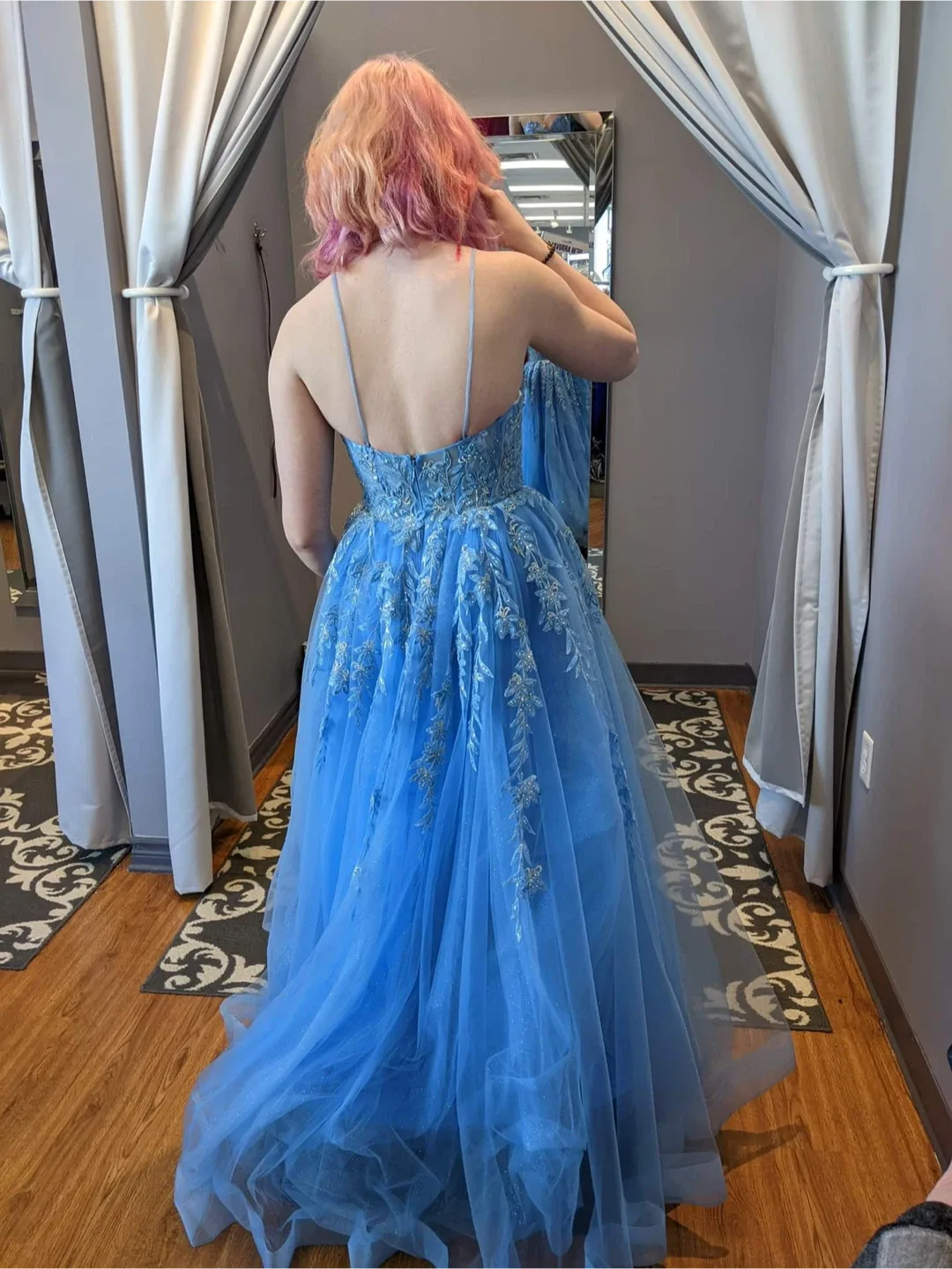 Sky Blue Prom Dress image indicator(5)