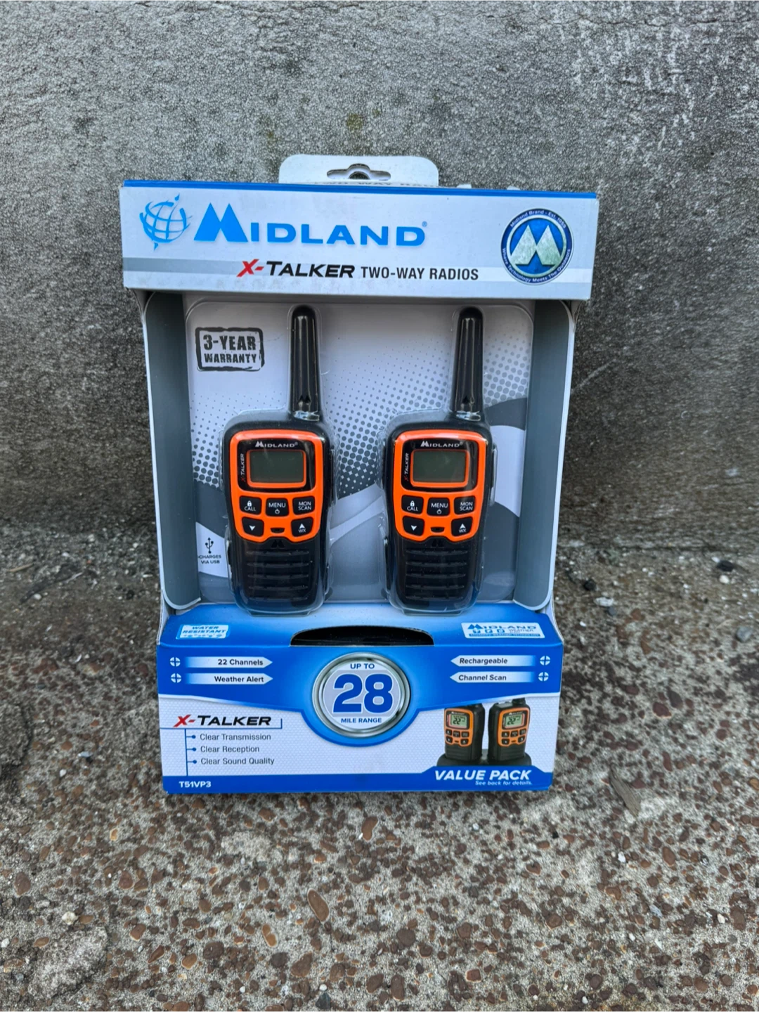 Midland X-Talker T51VP3 two-way radios