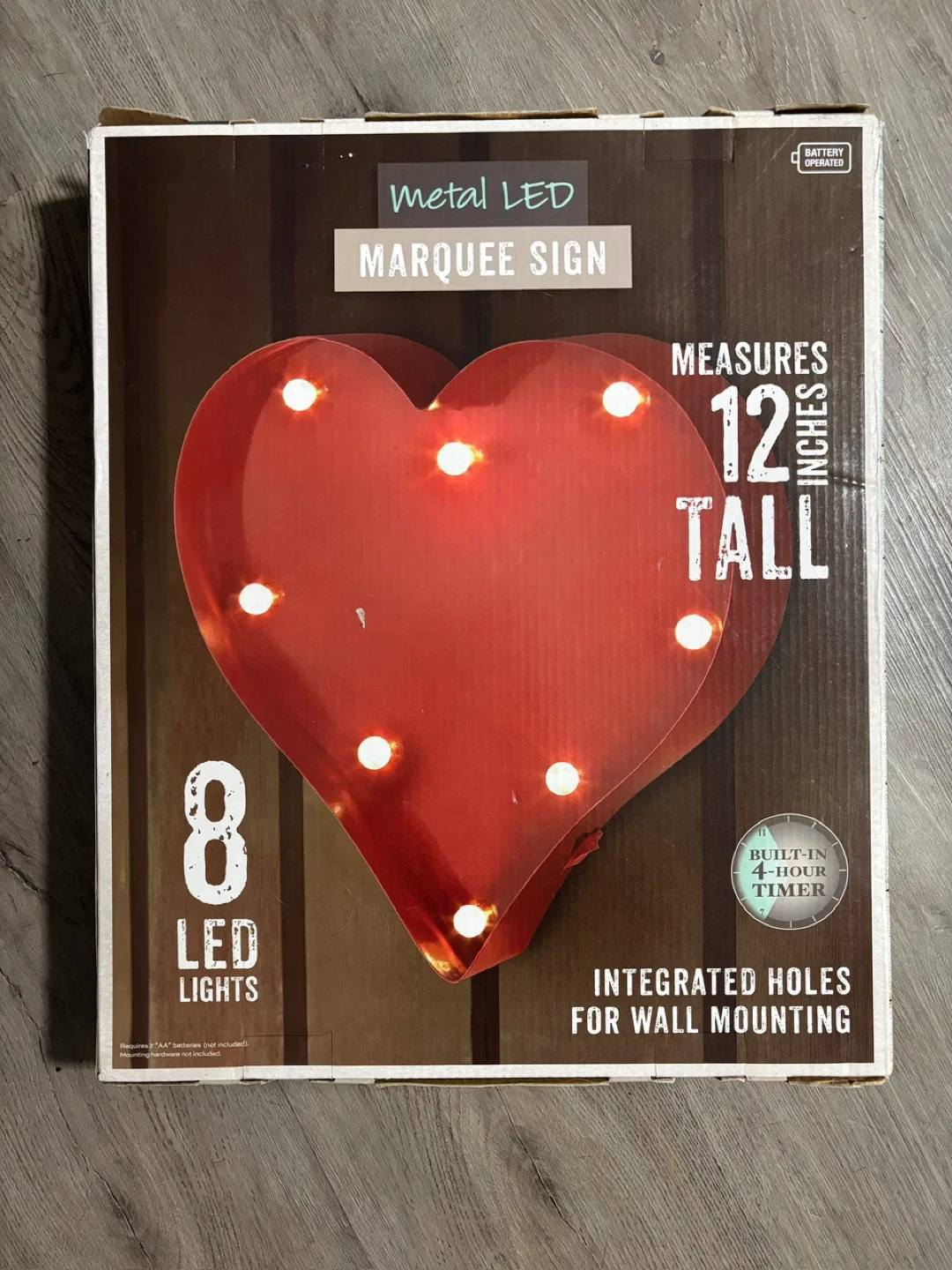 Loft Living Metal LED Heart Marquee Sign image indicator(2)