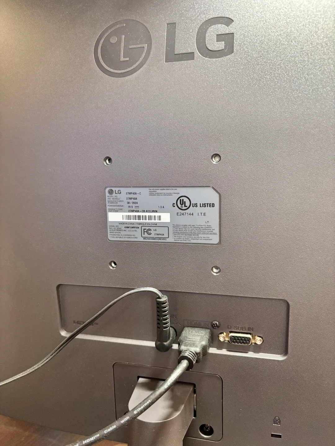 LG 27MP40A-C 27" Full HD Monitor image indicator(2)