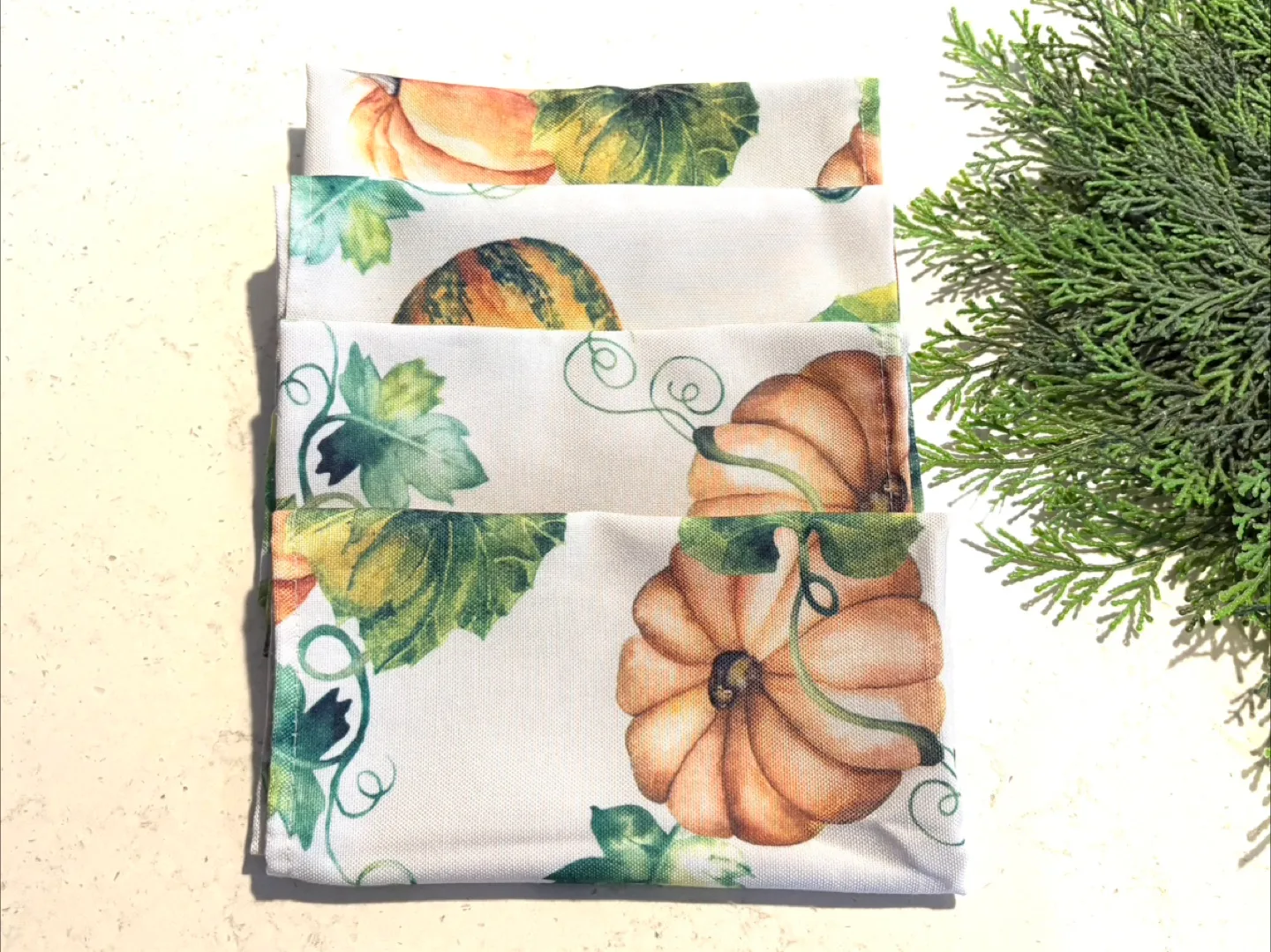 Pumpkin 🎃 Print Napkins - Set of 4 image indicator(3)