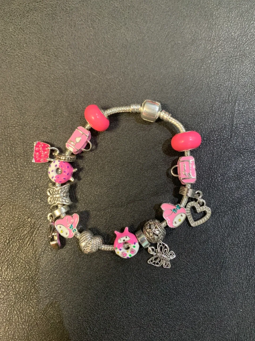 My Melody Bracelet 925 chain and silver charm plated thumbnail