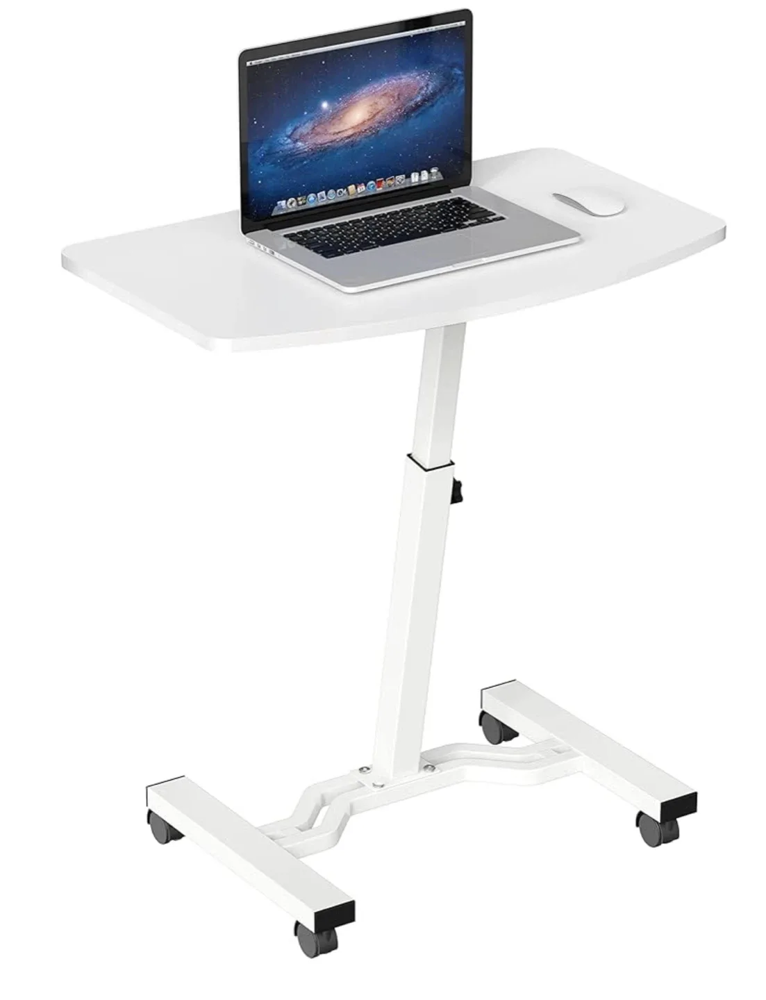 White Adjustable Height Laptop Desk thumbnail