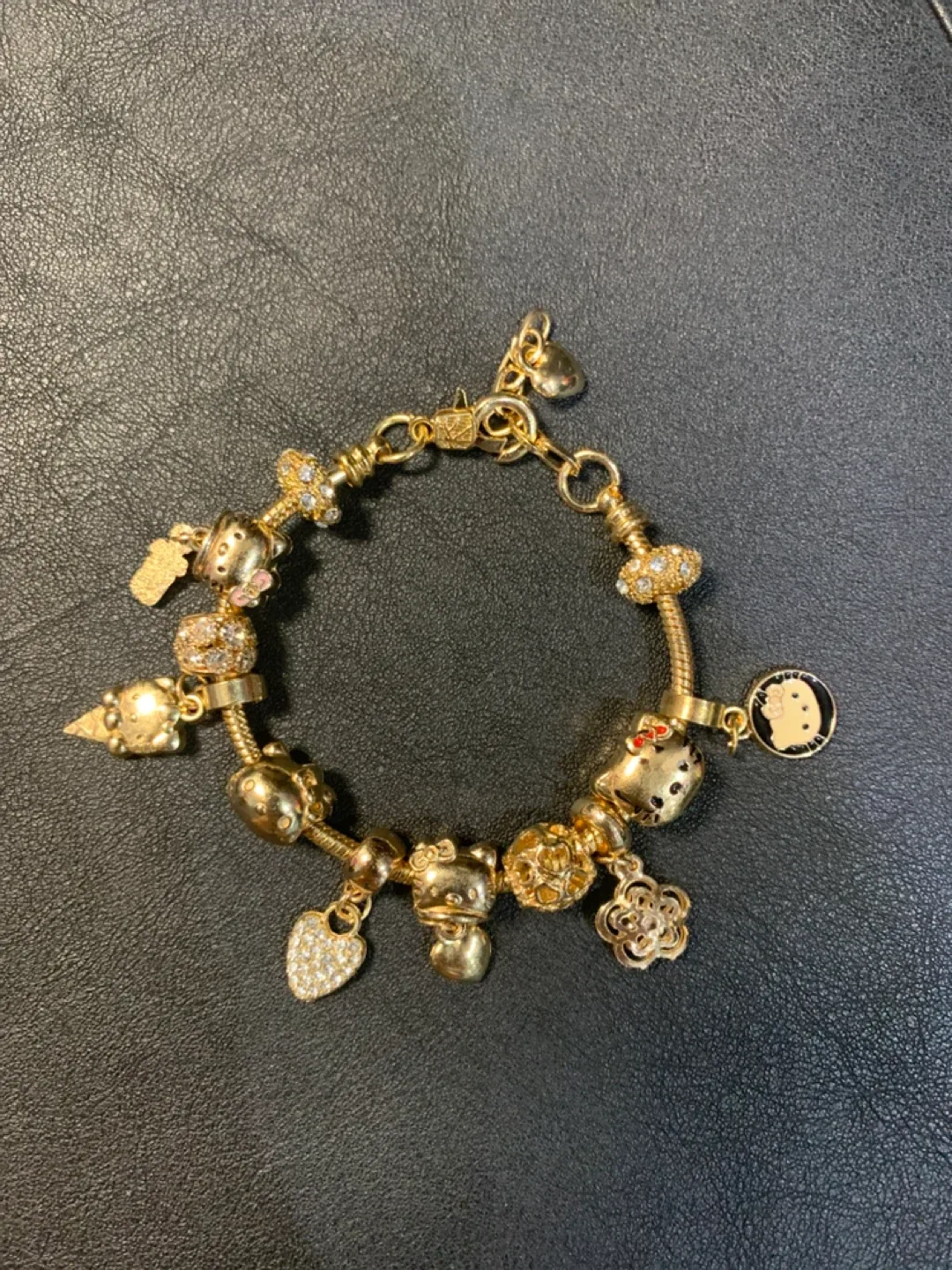 Hello Kitty Gold Plated Charm Bracelet thumbnail