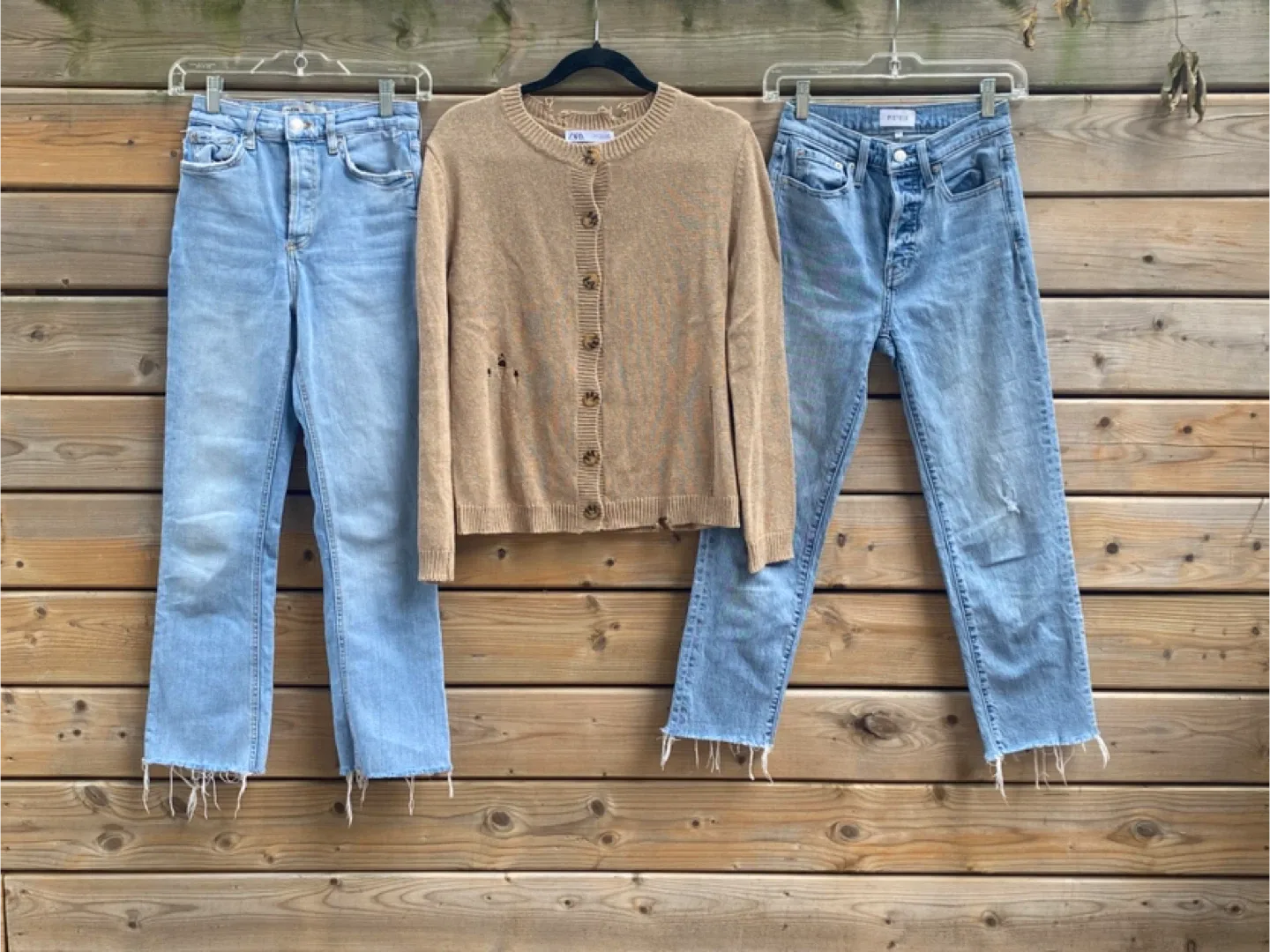 Pistola & Zara Denim Jeans & Zara Cardigan sweater thumbnail