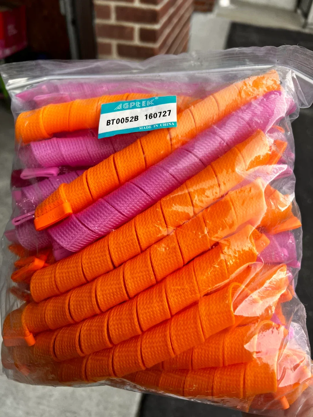🧡 a pack of  Hair Curlers - Pink & Orange thumbnail