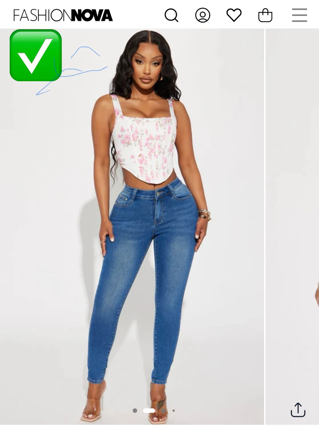 Brand New Fashion Nova Floral Corset Top - White - photo 3