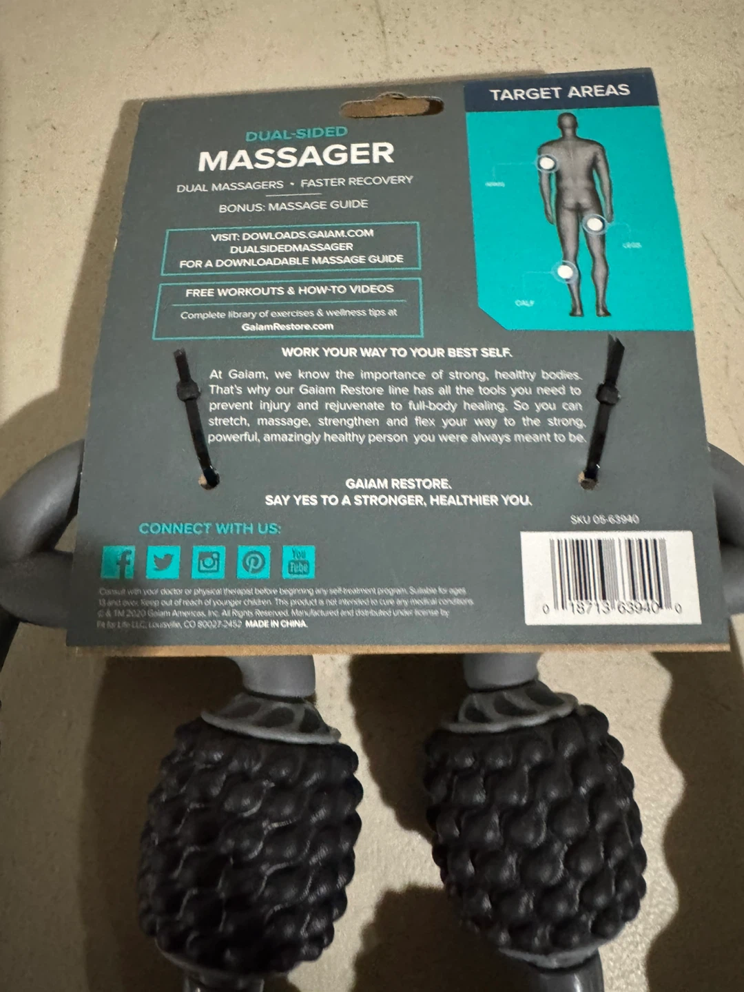 Gaiam Restore Dual-Sided Massager - NEW - photo 2