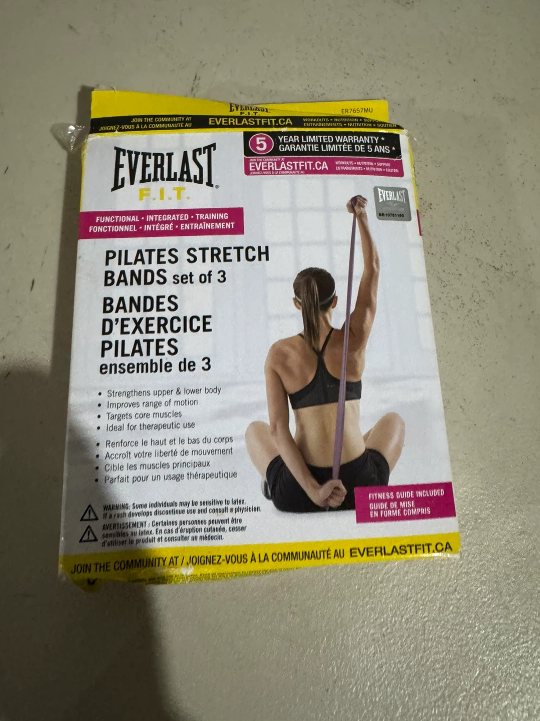 Everlast Pilates Stretch Bands Set of 3