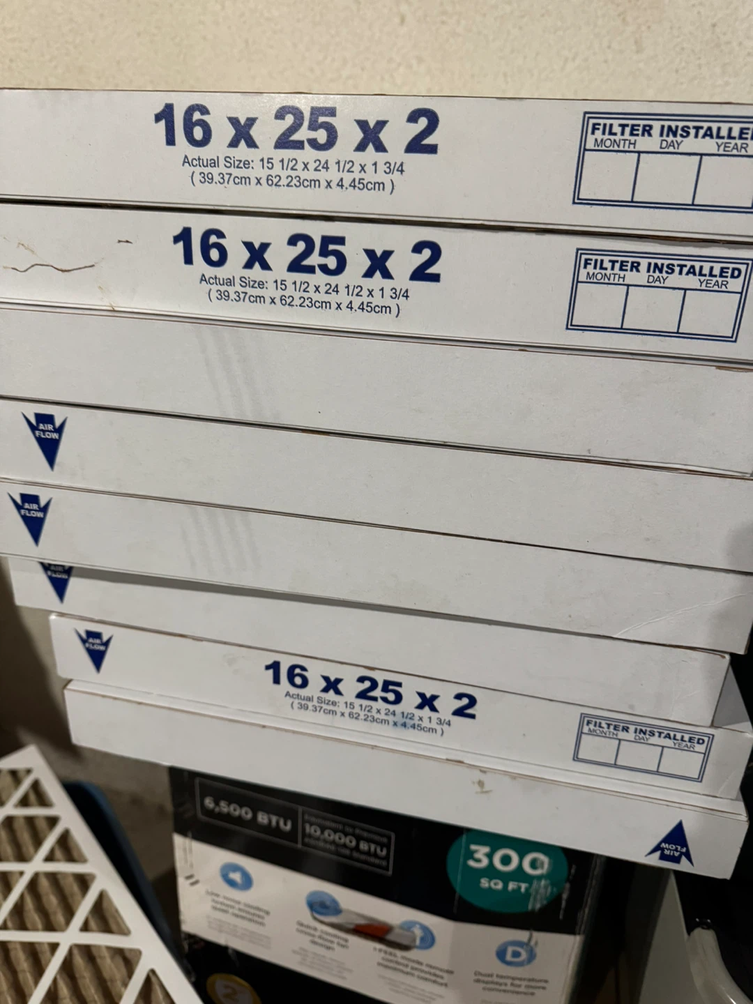 Air Filter 16 x 25 x 2 each is 10
