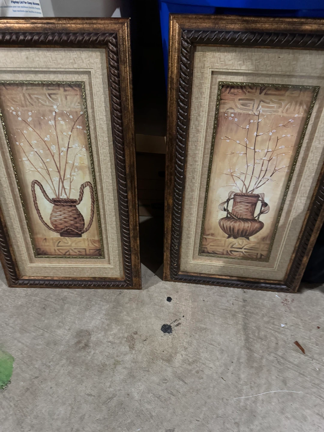 Framed Floral Vase Wall Art - Set of 2