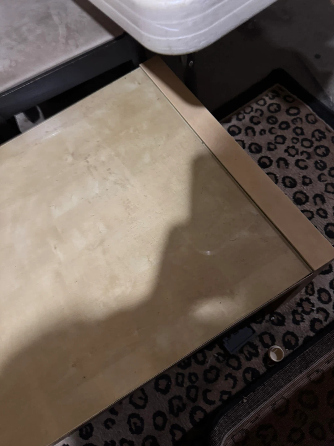 Wooden Table with Glass Top - photo 3