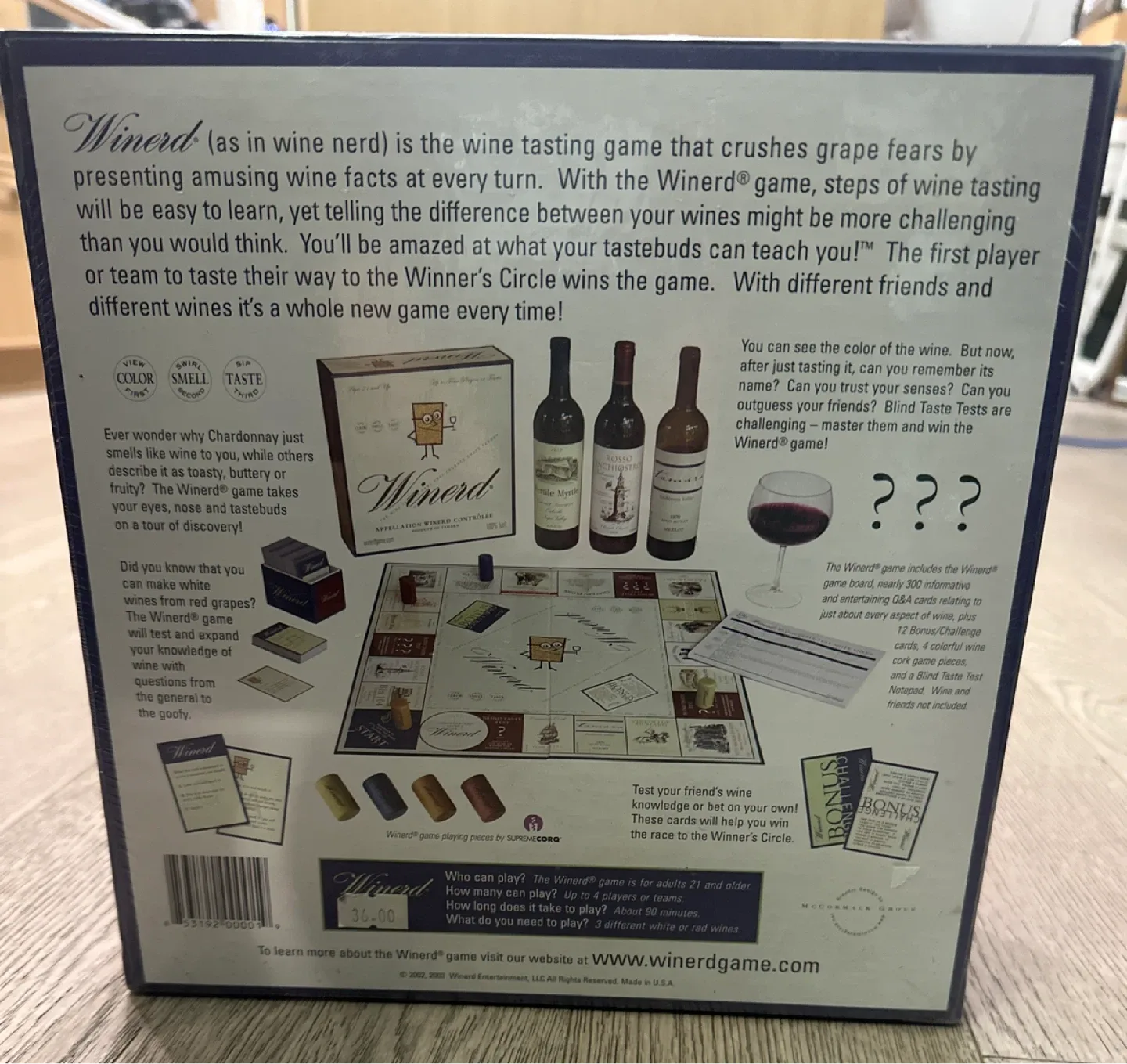 Winerd Wine Tasting Board Game - New in Box! image indicator(2)