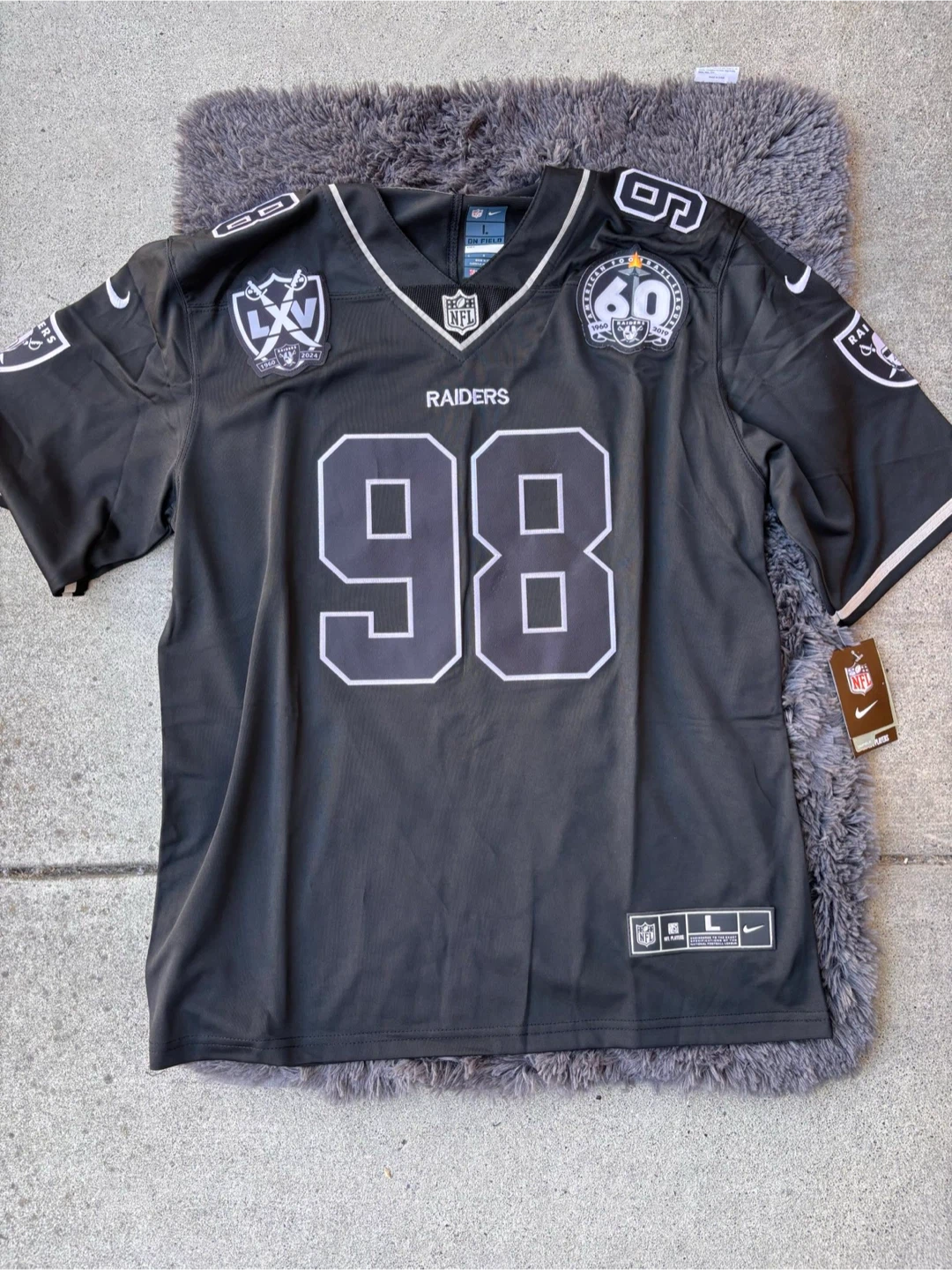 Nike Raiders Maxx Crosby #98 Jersey - Size L