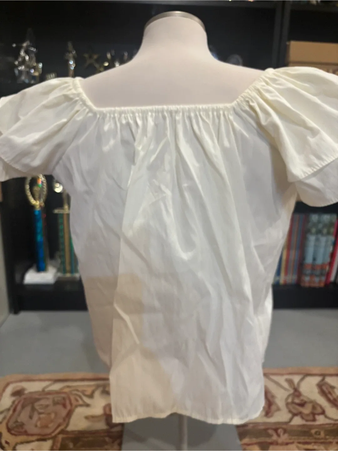 Cream Peasant Blouse - Size ladies small image indicator(4)