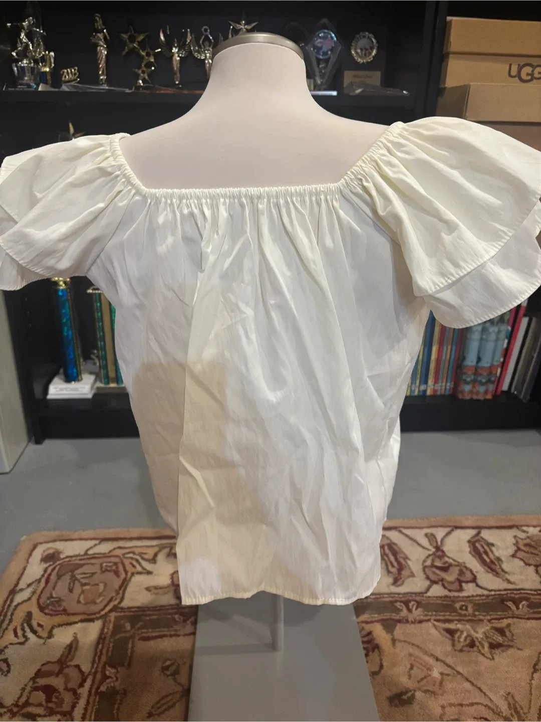 Cream Peasant Blouse - Size ladies small image indicator(5)