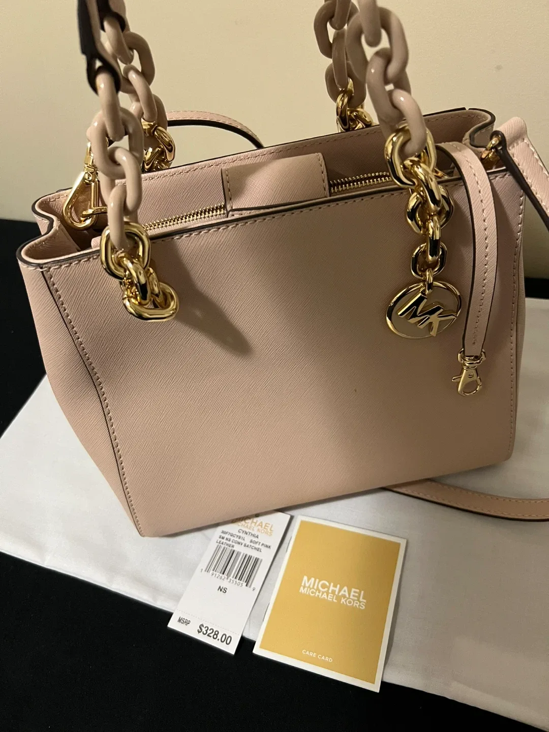 Michael Kors Cynthia Small Satchel - Pink image indicator(4)