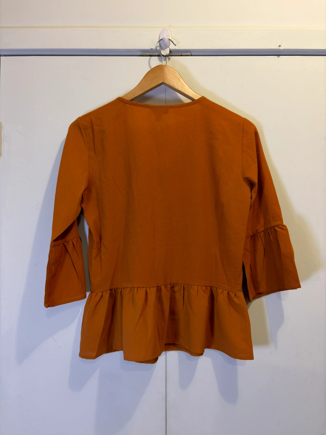 Frank and Oak Cosmic Orange Gold Button Blouse - photo 2