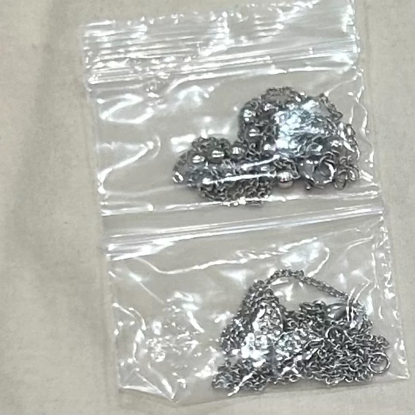 Silver-tone Chain Necklaces (2) thumbnail