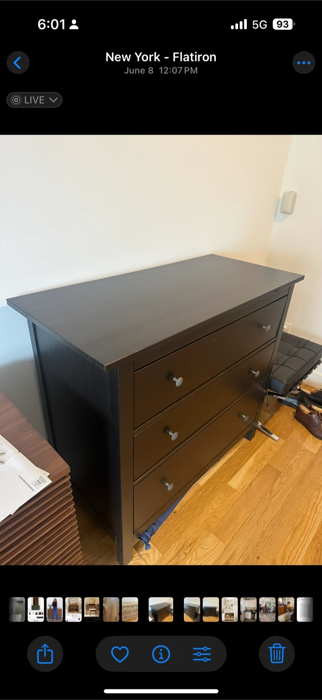 IKEA Hemnes 3-Drawer Chest - Black-Brown - photo 3