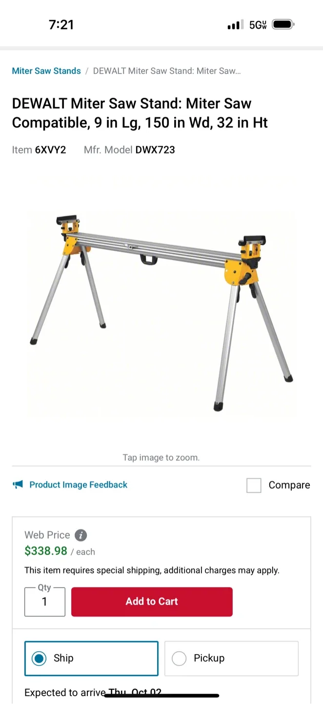 DeWalt DW723 Miter Saw Stand image indicator(3)