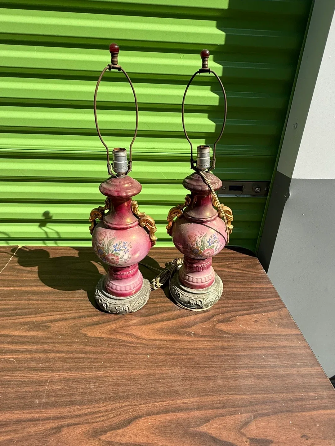 Antique Ornate Mirror, Candlestick, Lamps, Chair image indicator(3)