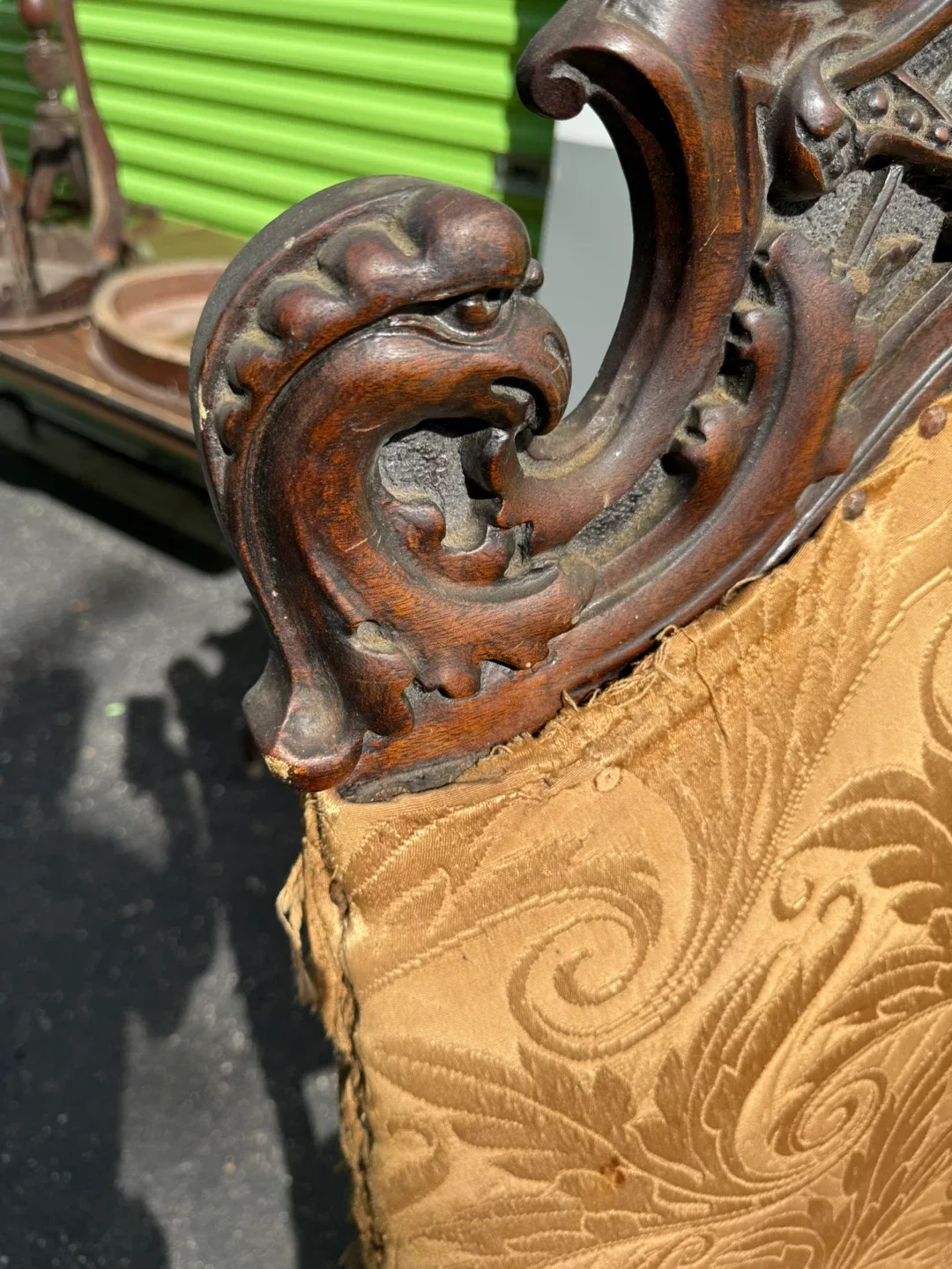 Antique Ornate Mirror, Candlestick, Lamps, Chair image indicator(2)